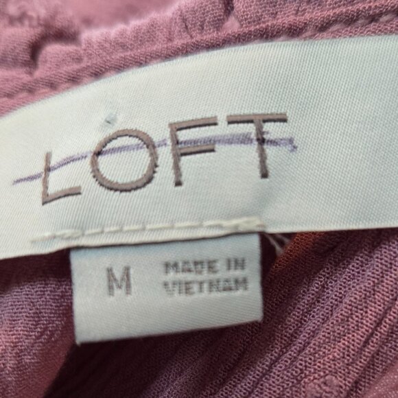 Anne Taylor - Mauve Sleeveless Spot Frill Blouse - M - Picture 6 of 8